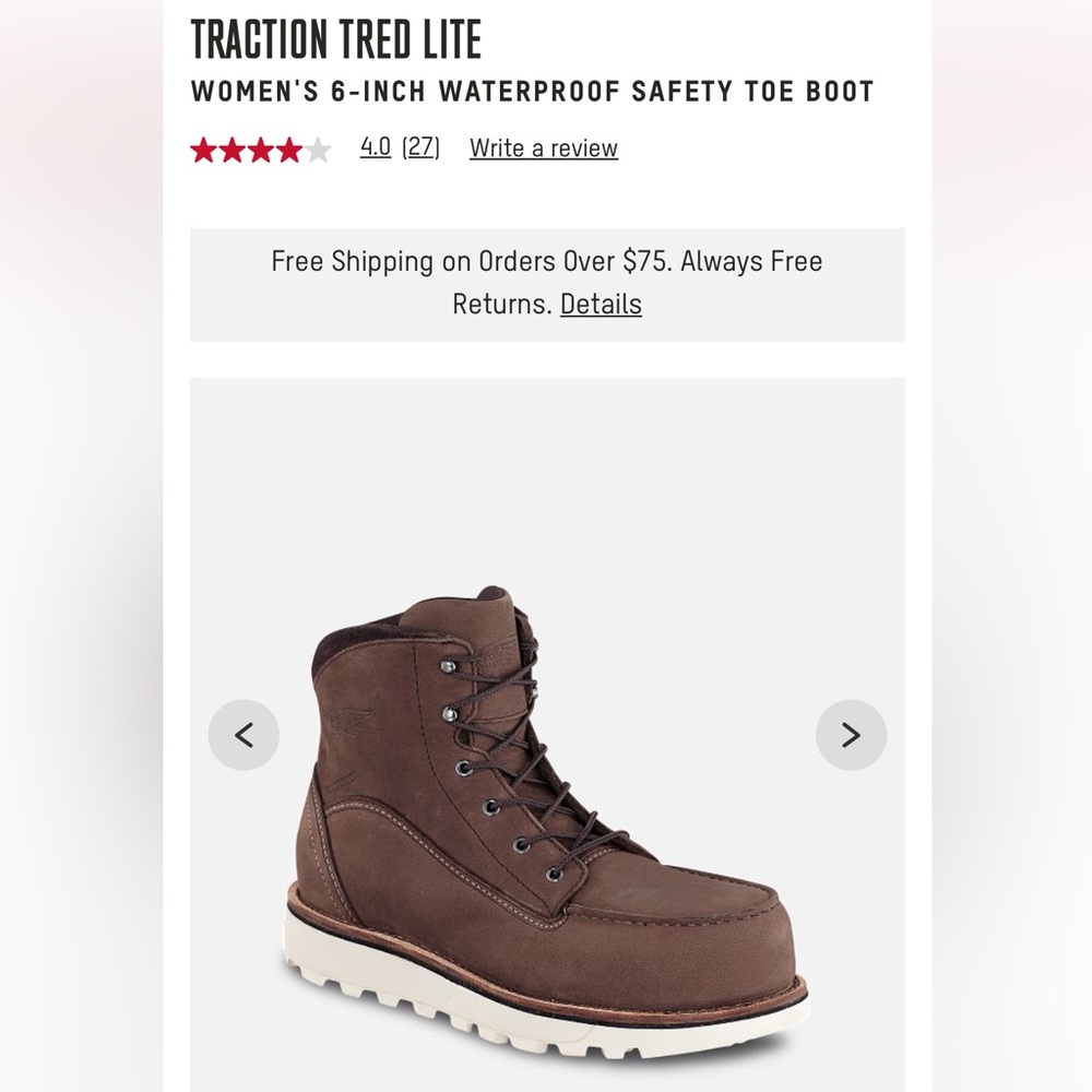 Red Wings Shoes TRACTION TRED LITE Boot